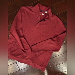 Tommy Bahama Reversible 1/4 Zip Sweater Men’s XXL Burgundy Pullover